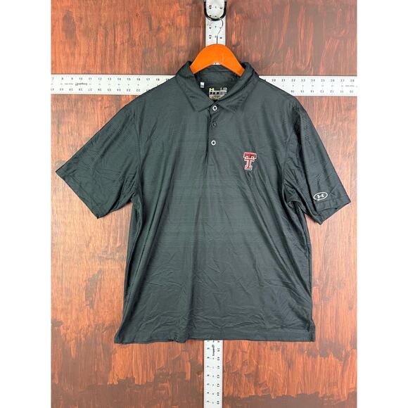 Texas Tech Red Raiders Under Armour Catalyst Activewear Polo Shirt Men LargeNCAA - Picture 2 of 9